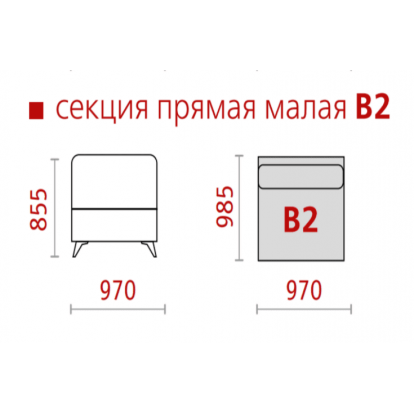Секция прямая малая "Портофино" В2 ГМФ 587